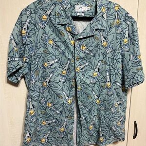 Southern Tide Green and Yellow Patterned Shirt
